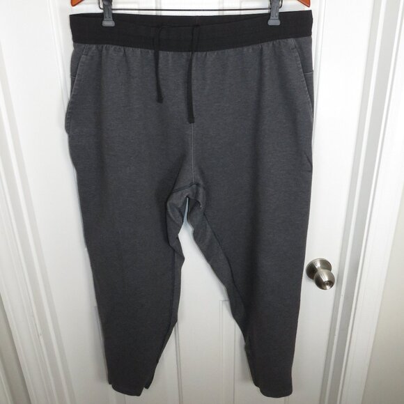 Nike Dri Fit Yoga Pants Black Heather CU6782 010 Men XXL 28" Inseam Standard Fit - Picture 1 of 4